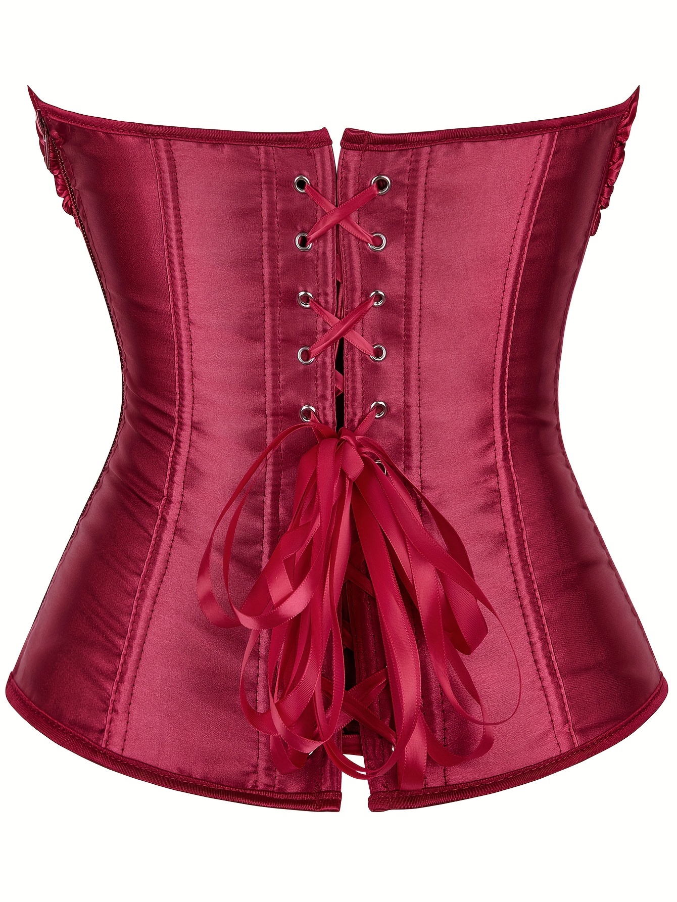 Lace Splicing Ruched Tube Top, Elegant Cross Tie Back Corset Strapless Top, Women's Clothing