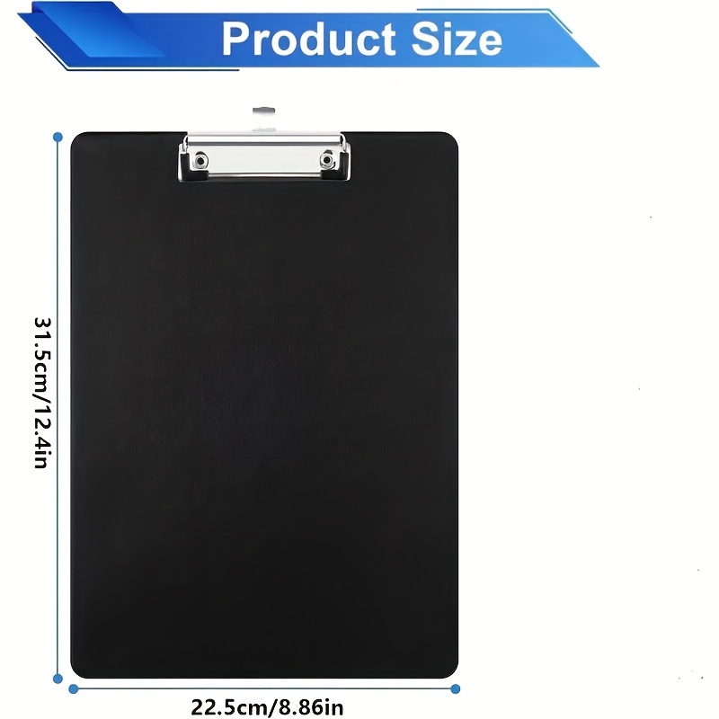 Temu 1Pc Clip File Holder With Writing Pad | Metal Clip Suitable For Note Paper, Documents, And Drawings-image