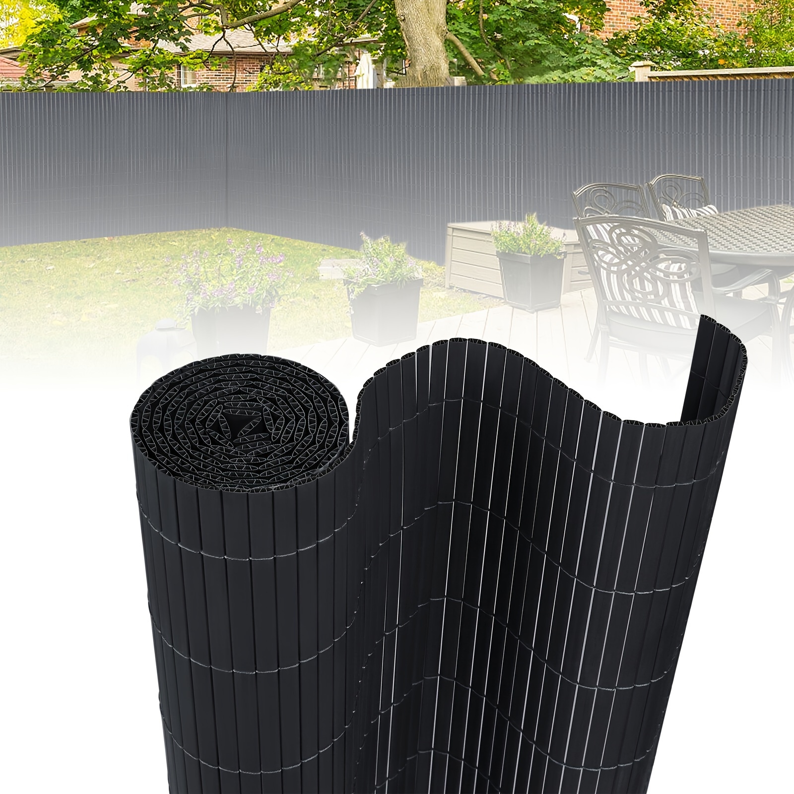 

Pvc Privacy Screen Mat Privacy Screen Balcony Privacy Fence Windbreak Balcony Cladding For Garden Terrace (90x400cm, Anthracite)