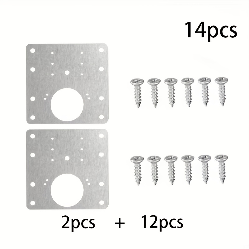 E-shop 7/14-teiliges Reparaturplatten-Set mit Schrauben, 1 Reparaturplatte mit 6 Schrauben oder 2 Reparaturplatten mit 12 Schrauben,