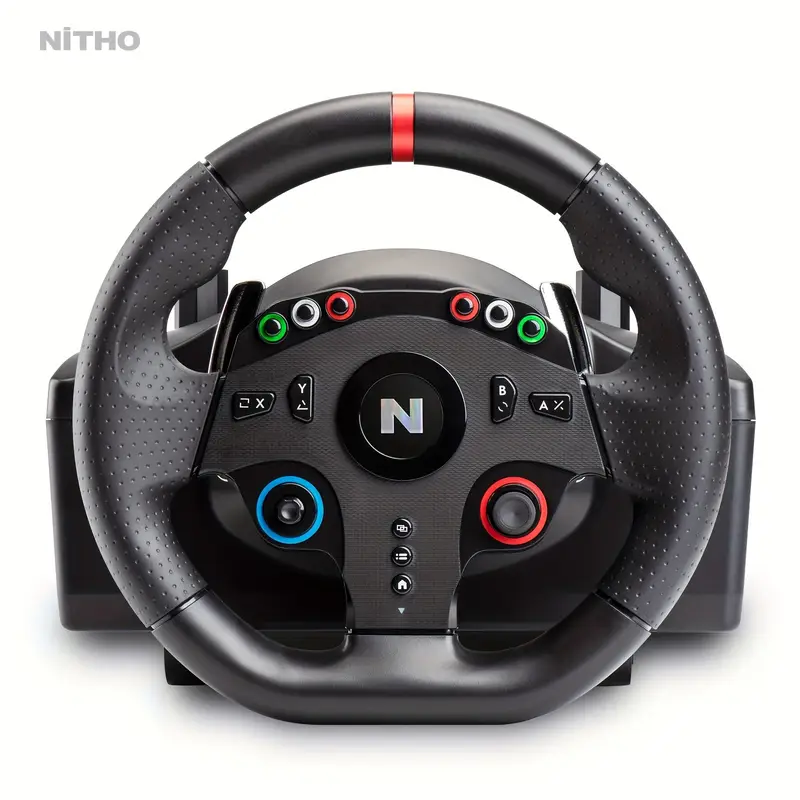 racing wheel with separate shifter and floor pedals, steering wheel for ps4, one, |s, switch, windows pc (d-input & x-input), 270 degree zero dead zone driving car simulator - with , , durable construction, precision engineering, console players Product details 2