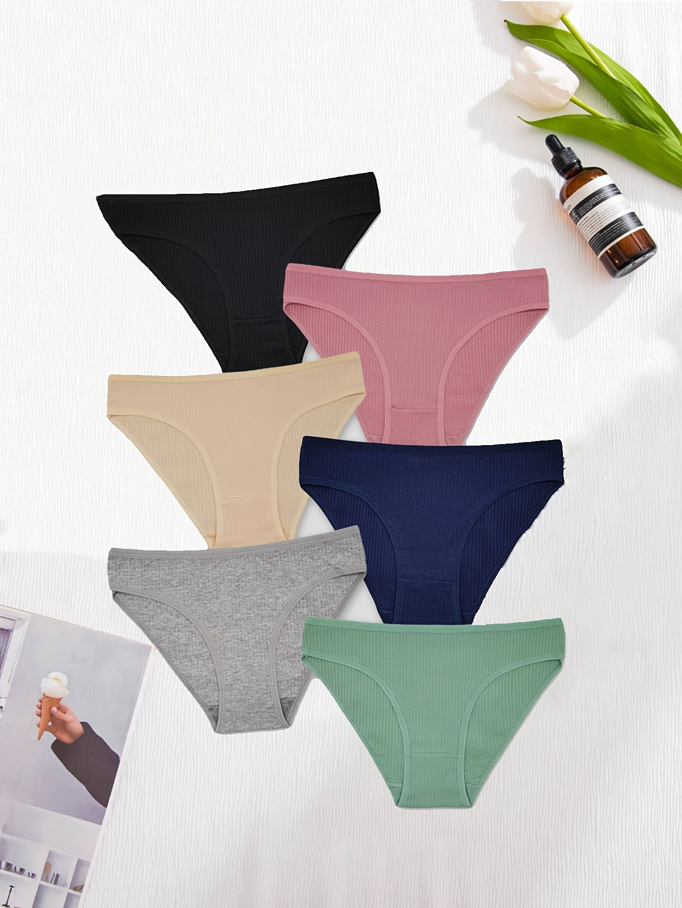 6pcs Seamless Quick Dry Briefs, Comfy Breathable Stretchy Intimates  Panties, Women's Lingerie & Underwear
