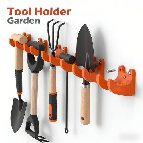 5pcs garden tool hanger rack diameter compatible with long handled tools such as brooms shovels rakes hoes wall mounted storage hanger with screw fixing shovel storage wall mounted organizer minimalist clothes hanger compact storage box