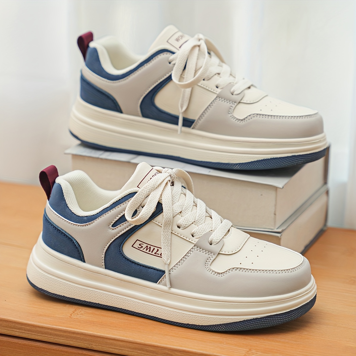 YAMEPP Zapatillas Bajas para Hombre con Parte Superior y Suela Acolchada - Deportivas con Detalles Deportivos, Adecuadas para Exteriores/Urbano/Casual, Skateboarding, Negocios y Atuendos Informales - Calzado Cómodo con Cordones para Cualquier Terreno