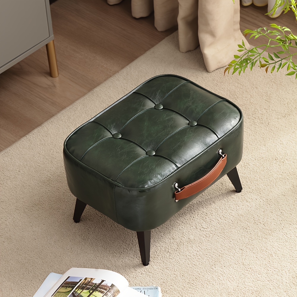 footstool ottoman stylish functional faux leather footrest - Temu