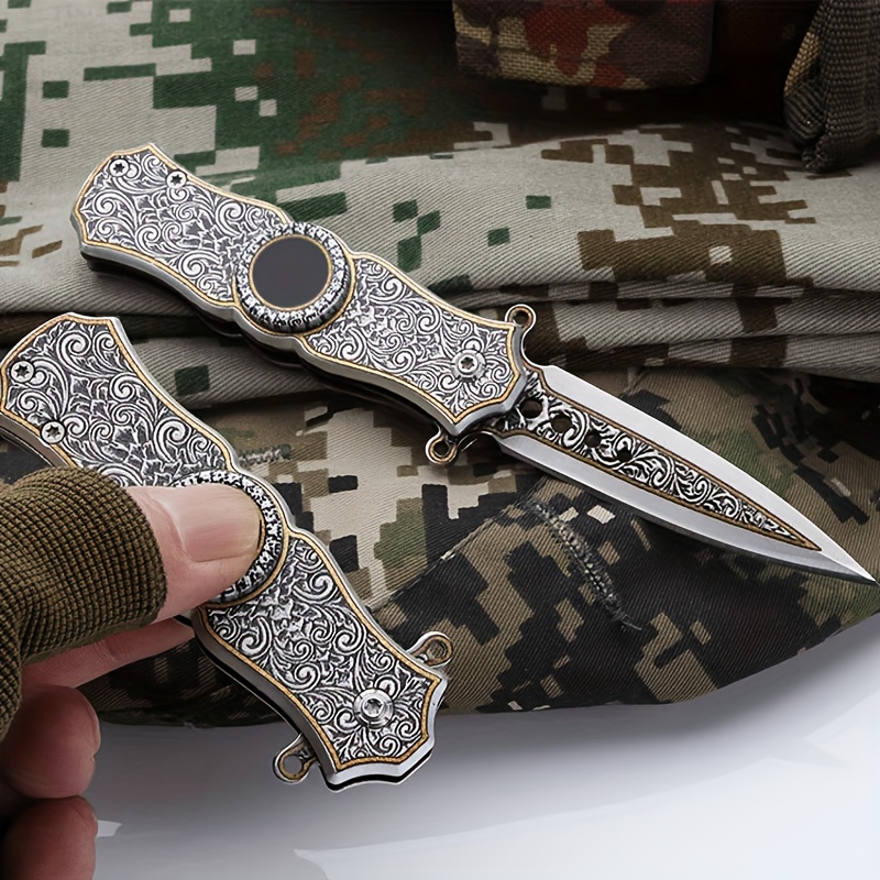 

1 Pcs Set Fingertip Spinner Knife Edc Multifunctional Outdoor Camping Pocket Knife High Hardness Knife