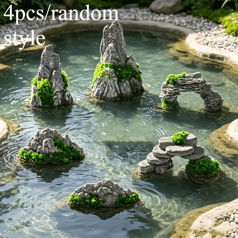 TEMU 4pcs Garden Models, Suitable For Courtyard Landscape Decoration, Enhancing Mini Garden Scenes, Ideal For Model House Decor, Creative Desktop