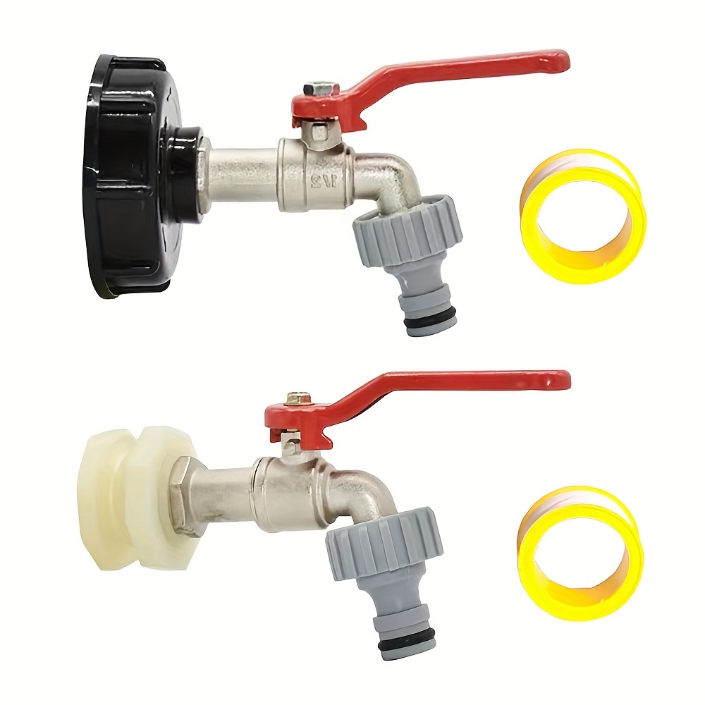 

1pc Ibc Tank Tap Adapter S60x6 Thread With Quick Connect Garden Hose Faucet Alloy, Plastic 1000l Connector For Water Tank 2.36" Coarse Thread