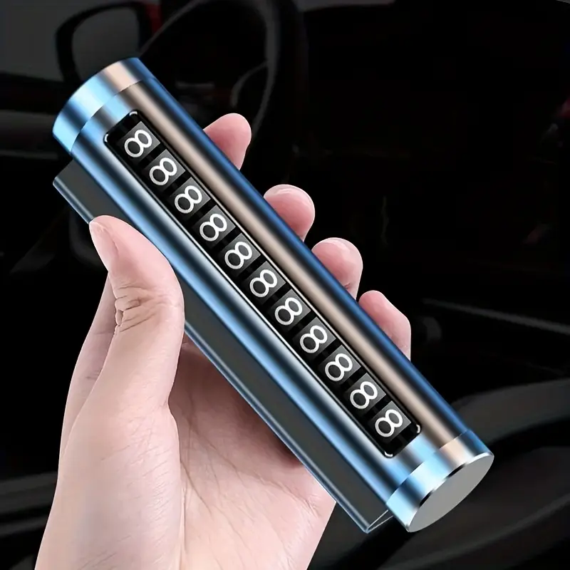 Display your contact number discreetly with this stylish metal parking card holder – perfect for any dashboard