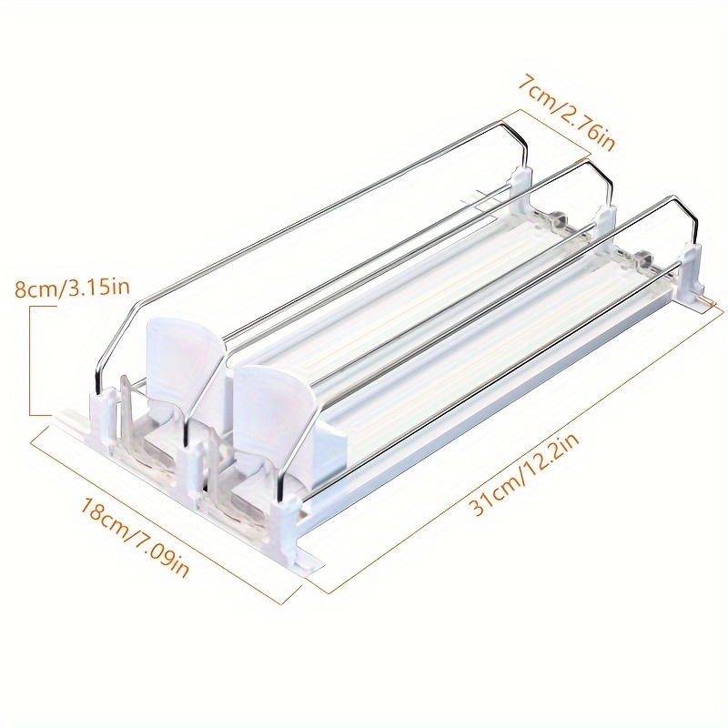 2pcs Refrigerator Beverage Dispenser - Soda & Drink Storage Rack, Hand Washable Plastic, Kitchen & Dining Essentials, Ice Cream, Beverage Dispenser