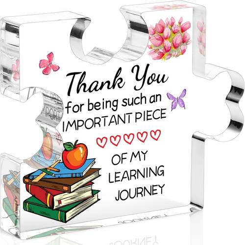2d flat 1pc teachers gift christmas gift for teacher acrylic plaque thank you gift for day thank you graduation for female teacher study partner