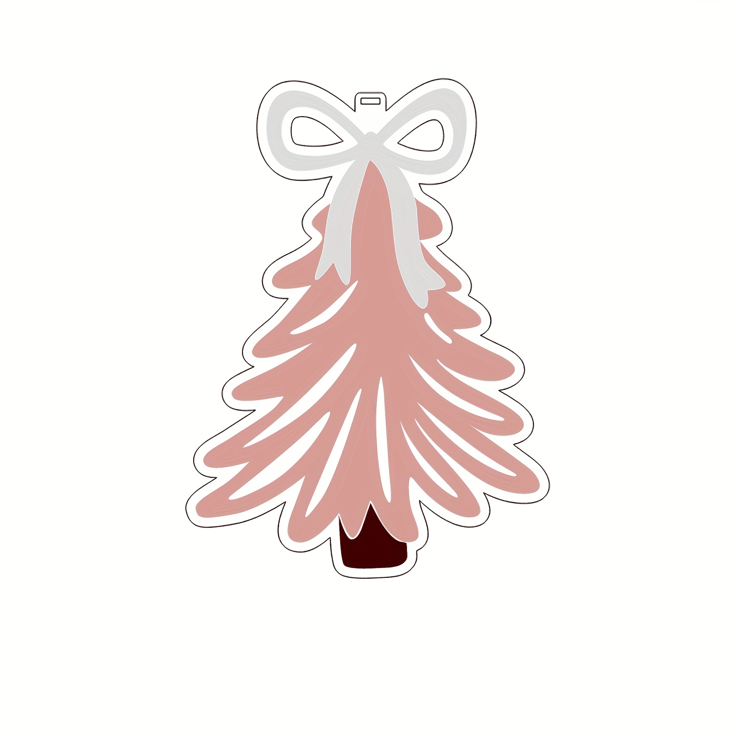 TEMU Ornement de Noël Personnalisé 2D Plat - 1 pièce avec Nom/Message Personnalisé, Décoration Étoile et Nœud, Décoration d'Arbre Adaptée pour Sapin