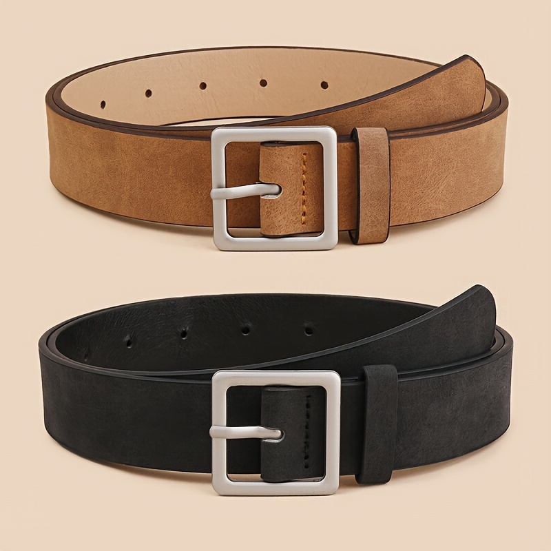 

Casual Metal Pu Leather Belt Classic Stylish Waist Belts Jeans Dress Accessories For Women