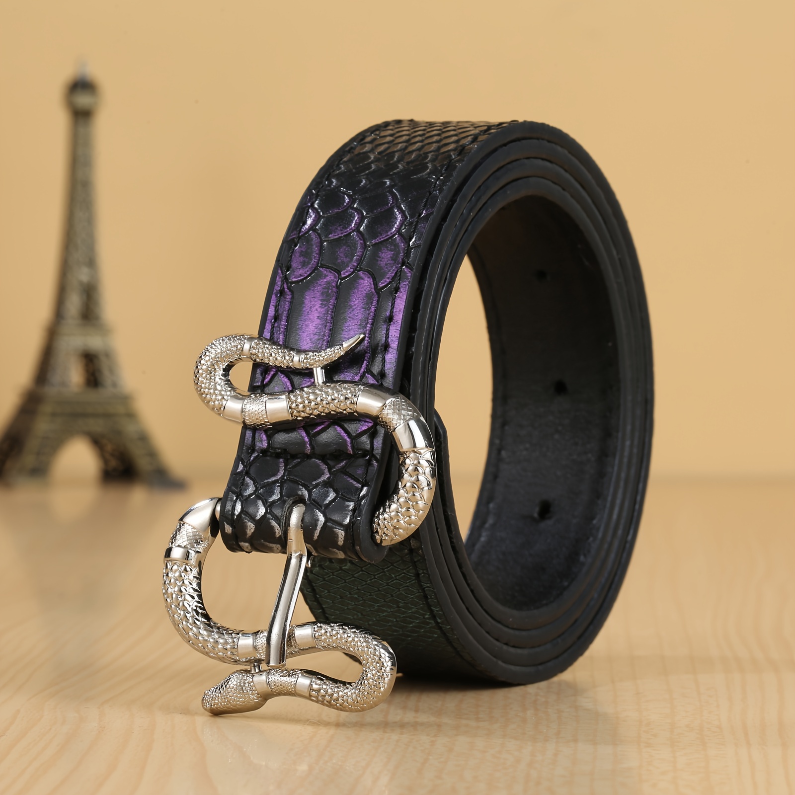 TEMU 1pc Decorative Personalized Alloy Snake-shaped Women's Belt For Jeans, Skirts, Casual Dresses, And Versatile Daily Wear
