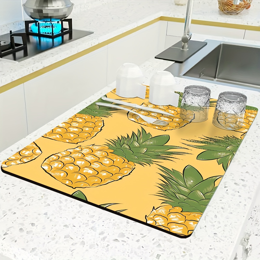 Draining Mat Yellow Draining Board Dish Drying Mat Pumpkin