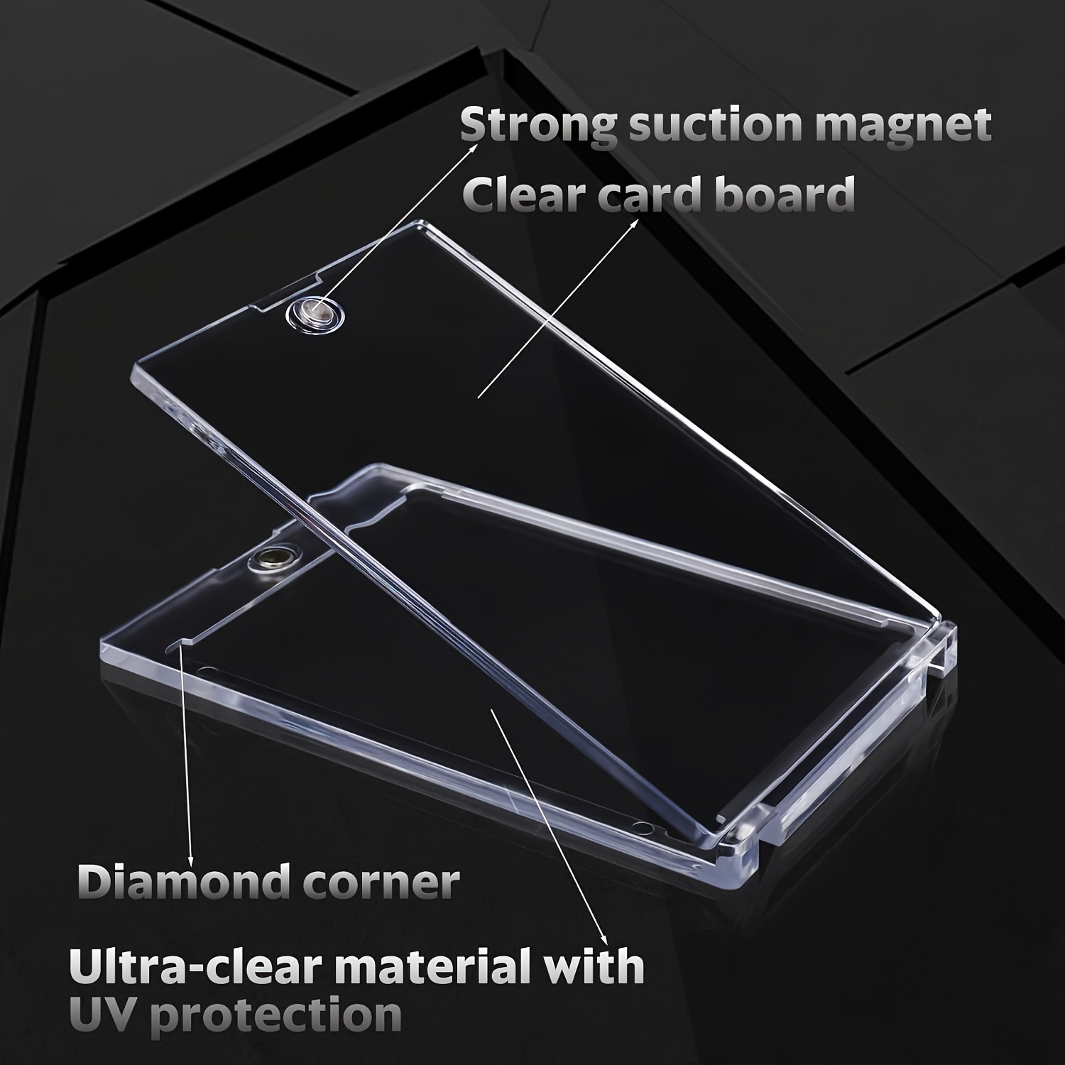 uv card sleeves Amazon.com: Max Protection Magnetic Card Holder for Sleeved Cards – 10-Pack  100pt Ultra-Clear Cases – Hard Plastic Card Sleeves Holders, UV Protector  Case main image 1