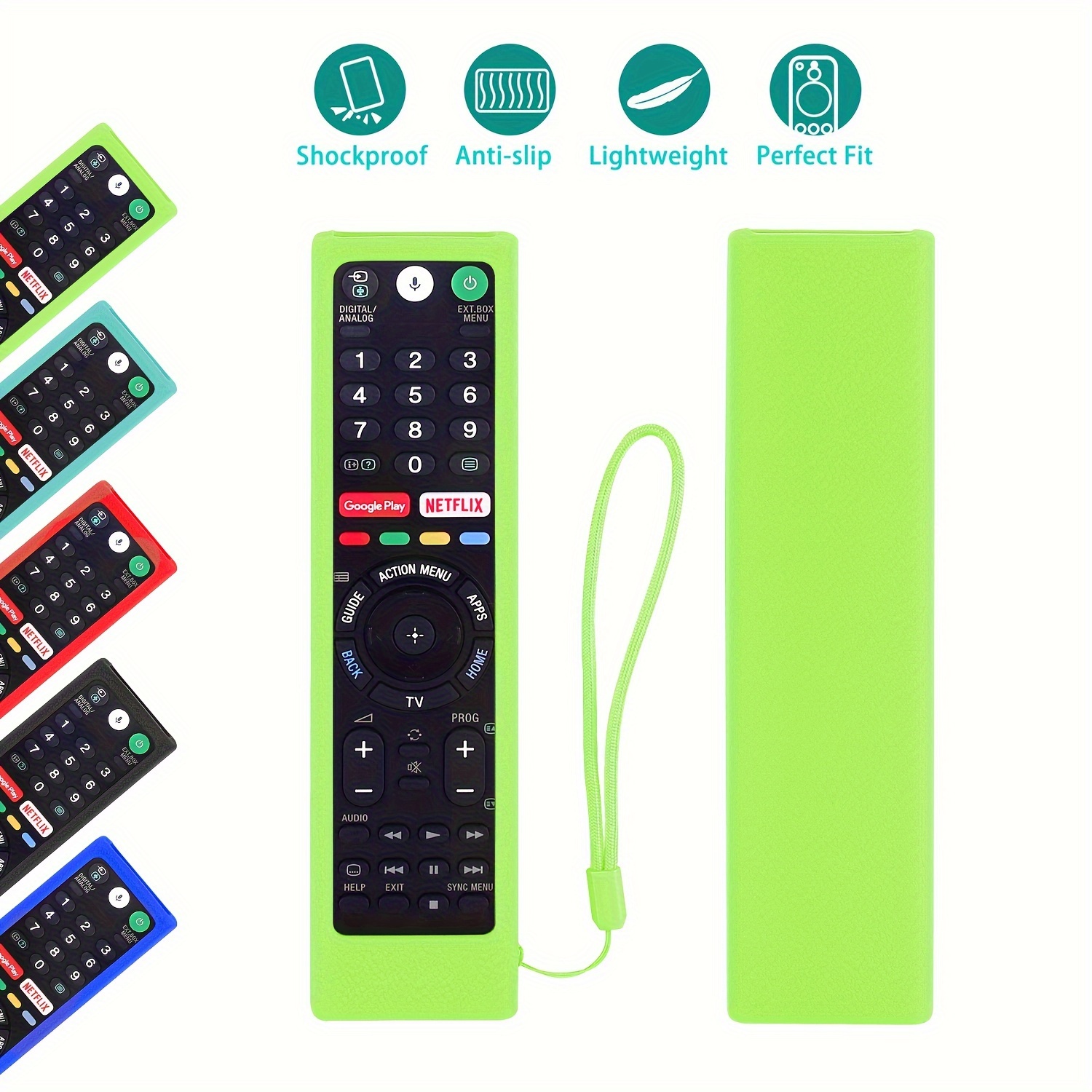 Funda para control remoto, repuesto a prueba de golpes, funda de silicona  anticaída, compatible con control remoto de Smart TV, RMF-TX200C, color