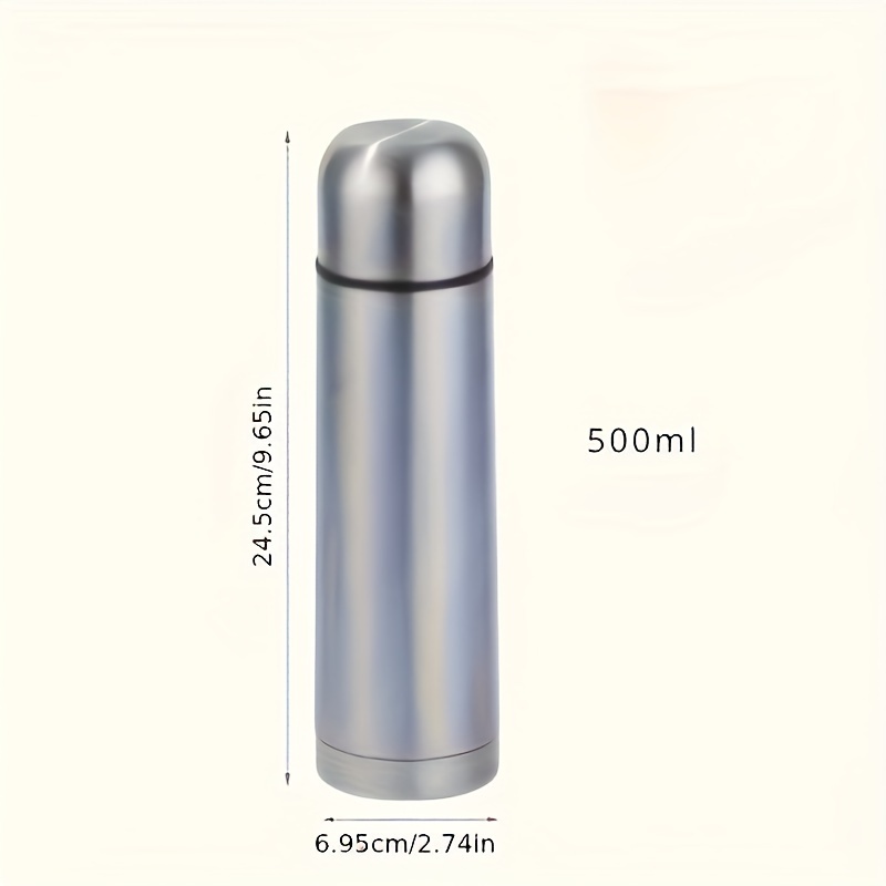 

Stainless Steel Water Bottle 500ml - Vacuum Insulated, Leakproof, Portable Sports , Sus 304 Liner