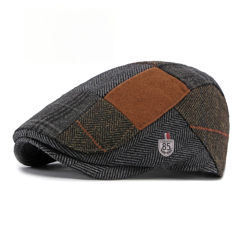 TEMU Men's Retro Pvc-coated Warm Brimless Beanie Hat - Non-stretch Winter Suitable For Hiking, Camping & Daily , Hand Washable Outdoor Accessory With