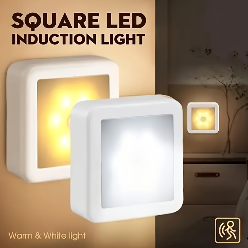 

Automatic Led Night Light - Motion Sensor Activated, Intelligent Pir, Energy-, Bathroom, Bedside, Hallway, Stairs & Cabinet