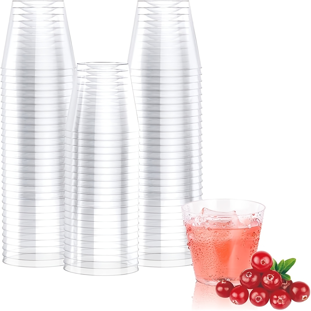 20/ / /120pcs Transparent Plastic Shot Glasses, Party Drinking Cups, Juice Cups, 1Oz/30Ml, Reusable, Suitable for Parties, Family  , Christmas, Halloween And Supermarket And Restaurant Tasting Events, Event Cups, Party Supplies