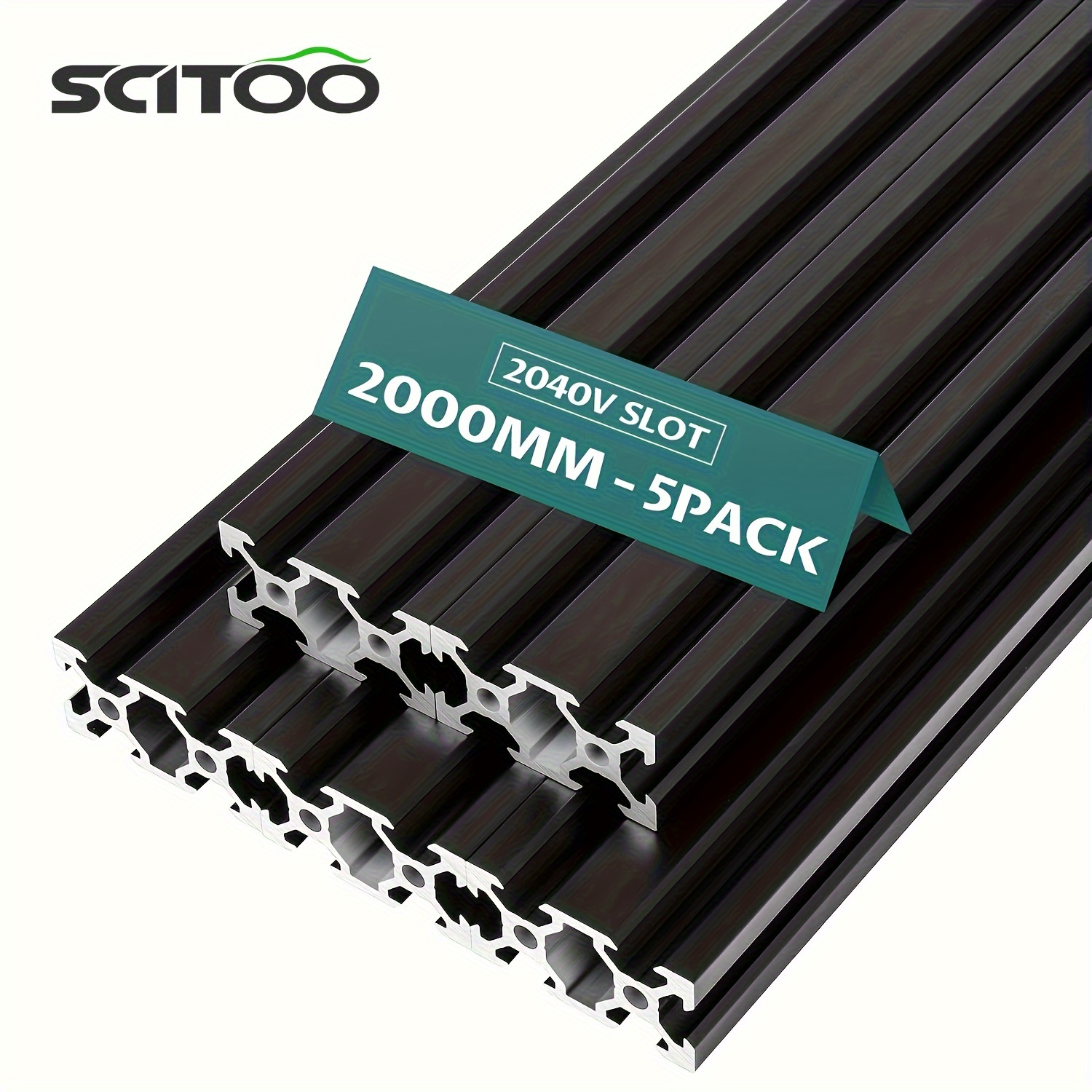 

2000mm 5pcs Blackaluminum Extrusion 2040 V Slot Anodized Linear Rail For 3d Printer Parts And Cnc Diy