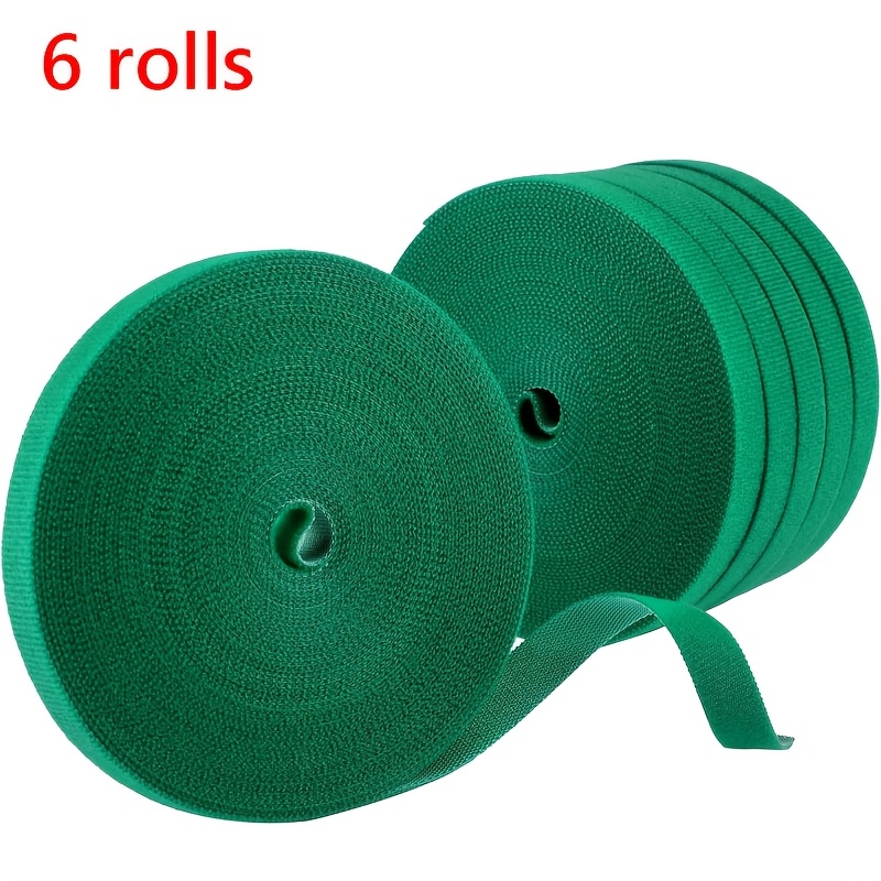 TEMU Plant Tape, 6 Roll Green Garden Tape, Twist Ties For Plants 196.85", Plant Supports, Garden Ties For Climbing Plants, Plant Twist Tie For Plant