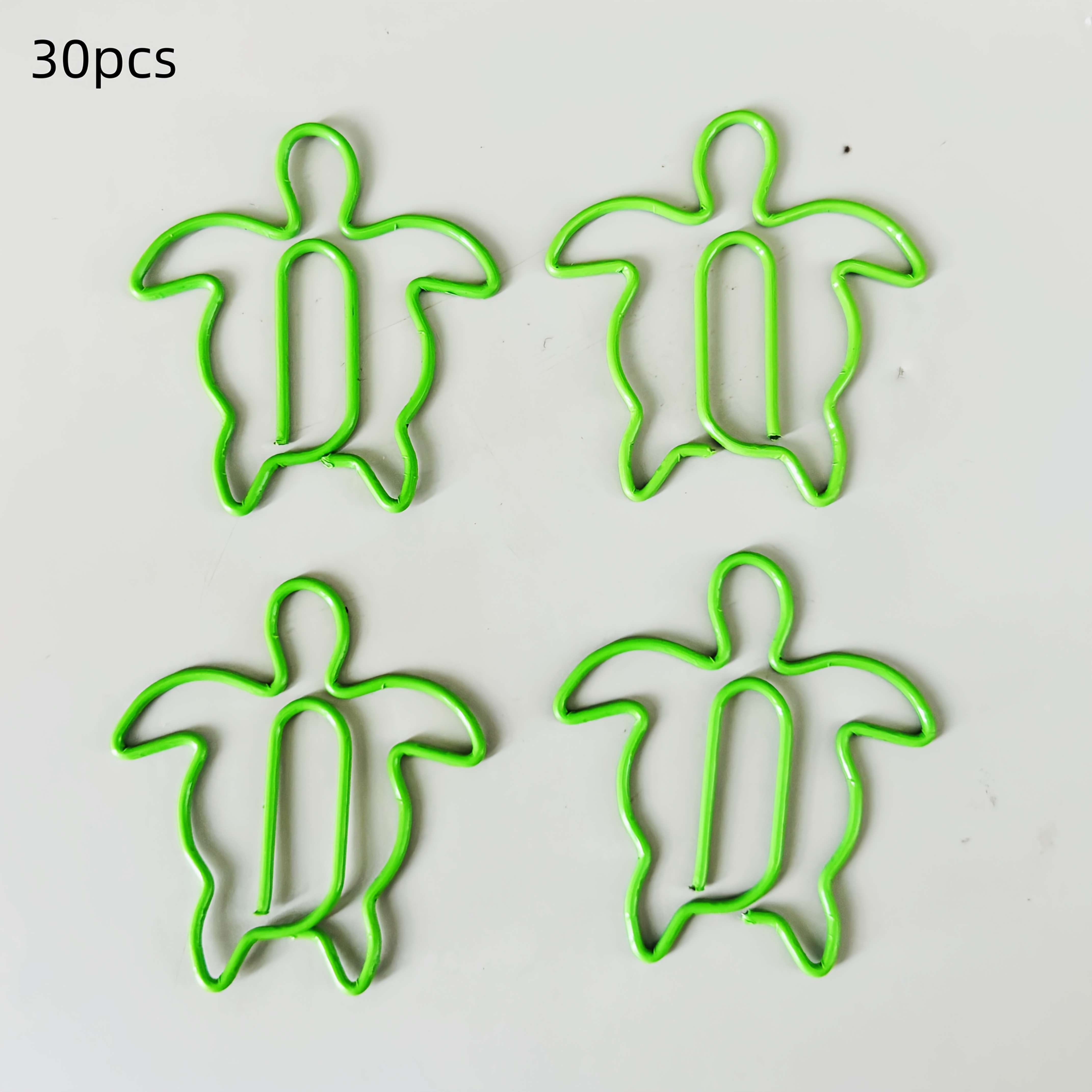 Image of 30/50pcs Turtle Shaped Cute Paper Clips, Iron Animal Shaped Paper Clips, Great For Office Supplies, Stationery, Gifts And Coworkers