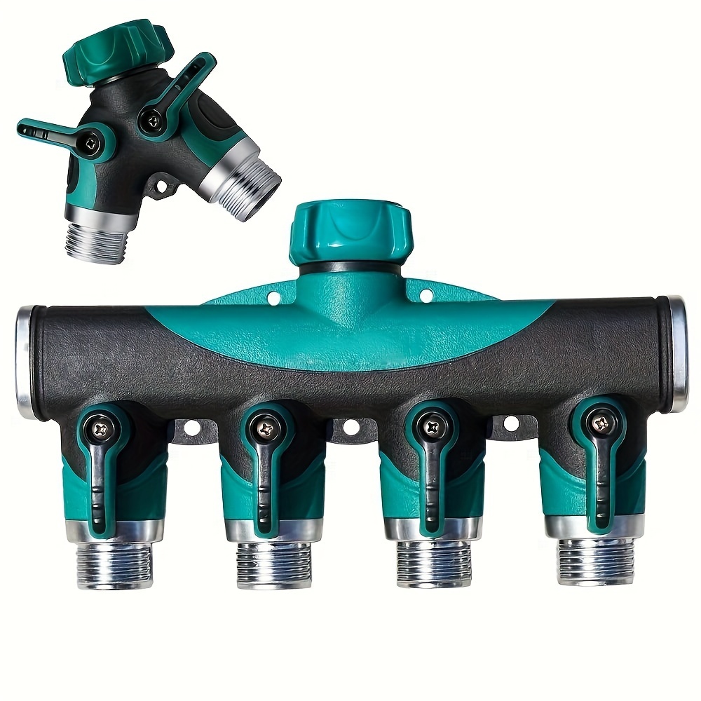 

1pc Brass Garden Hose Splitter - 3/4" Y-shaped, Dual & Outlet With For Lawn Care And Gardening