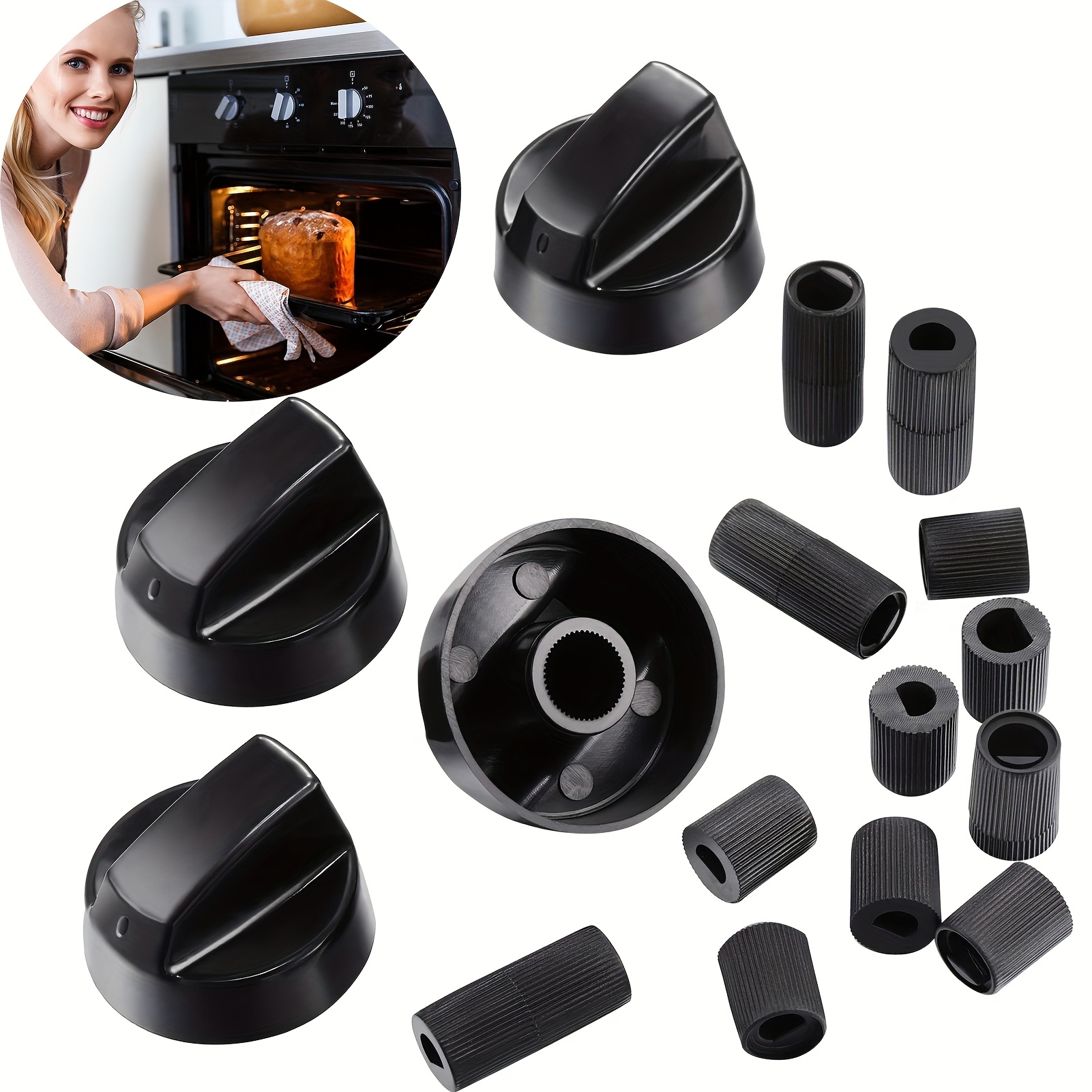 Genuine Bosch OEM Cooktop Burner Knob - Replacement Part # 00650847 / 650847 / 90004336 (Black)