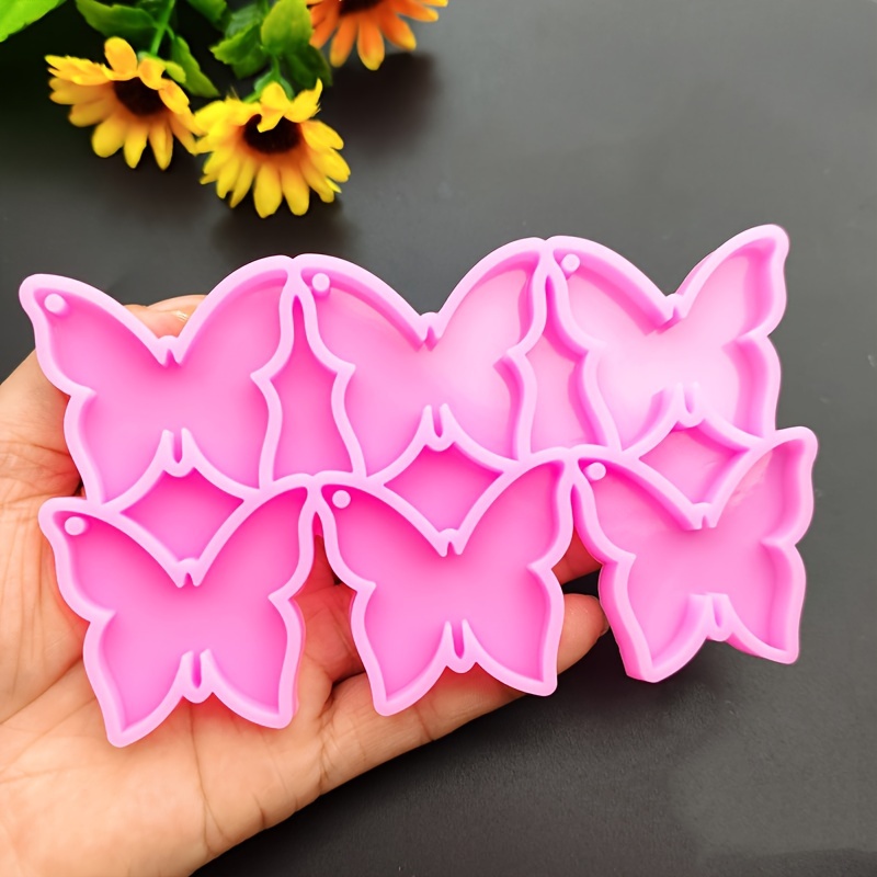 

6-in- Silicone Mold Set For Diy Resin Jewelry - Earrings, Keychains & Pendants Crafting Kit