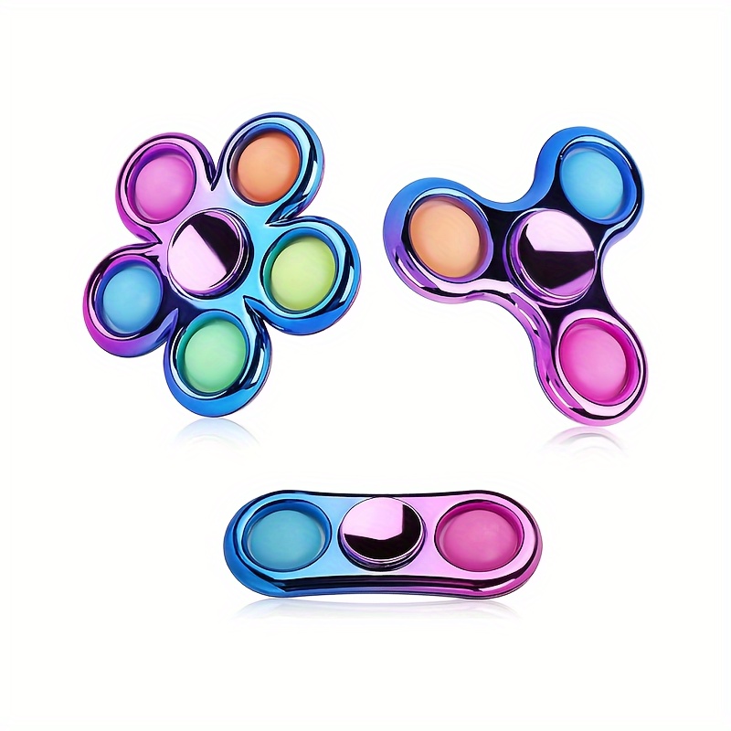 

3pcs Pop Fidget Spinners, Ideal Toys Spinner For Adult, Goodie Bag Stuffers Return Gifts Birthday Party Favors Classroom Carnival Prize For Kids Boys Girls