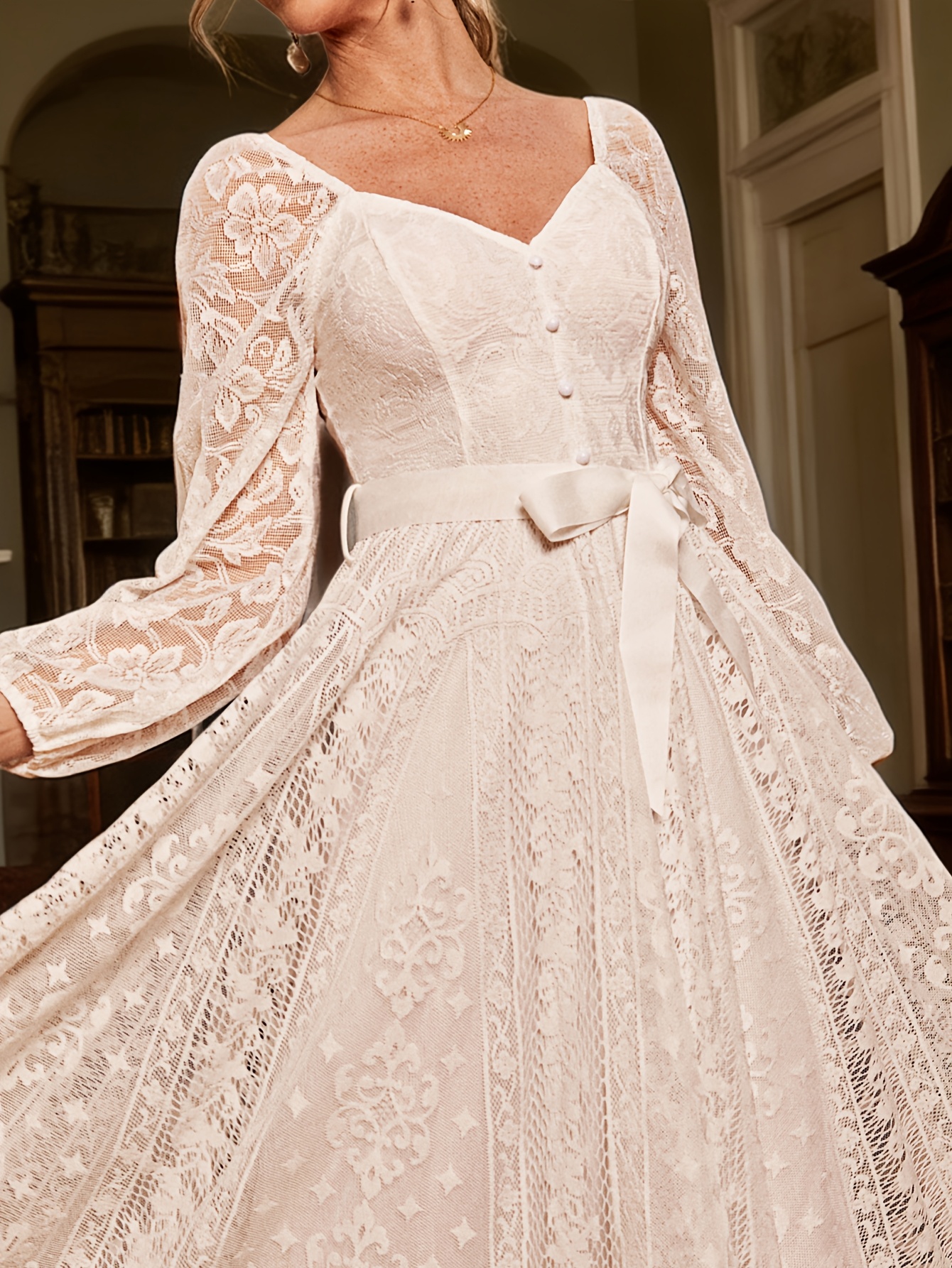 long sleeve lace wedding guest dress Bridesmaid Wedding Guest Long Sleeve Dresses
