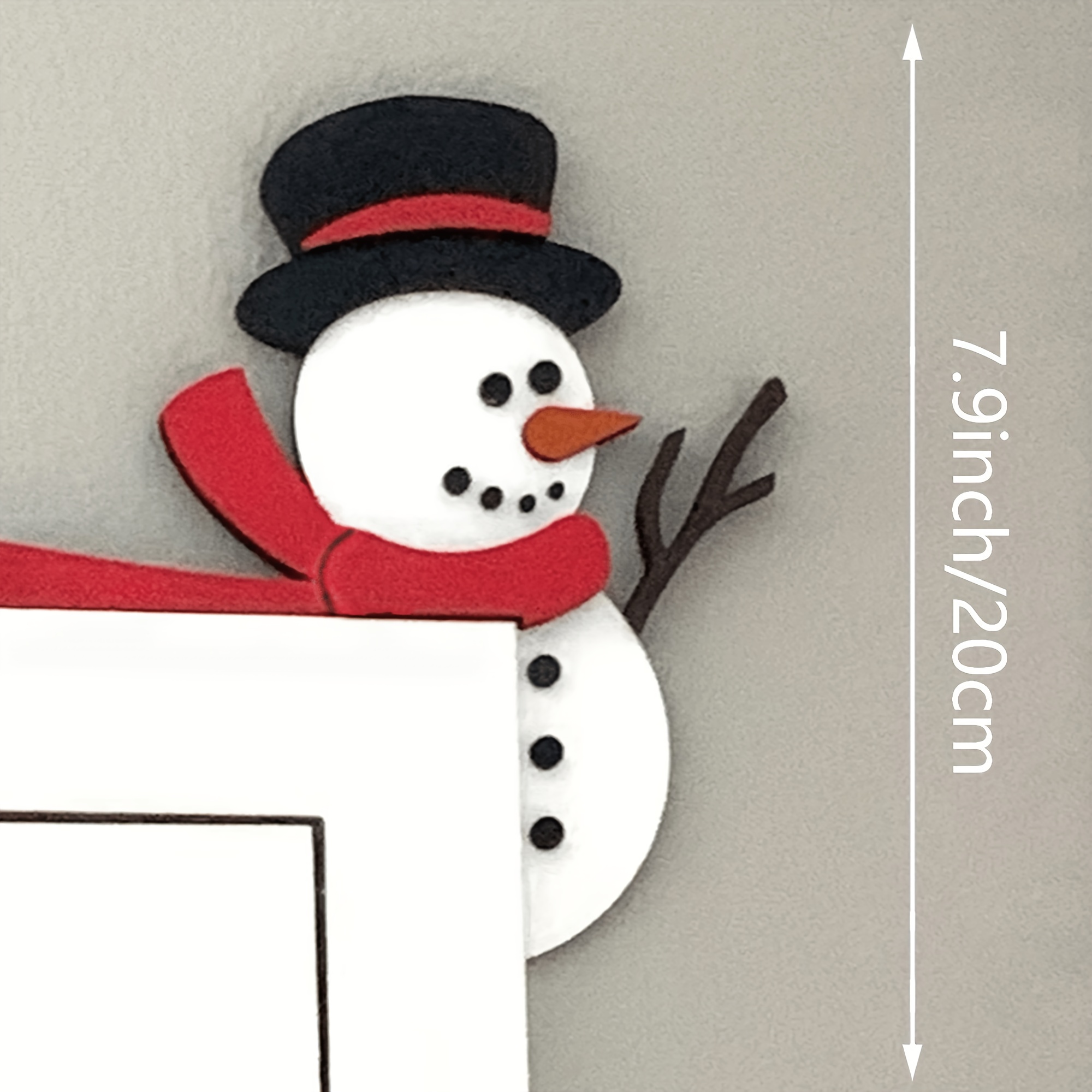 Wooden Snowman Door Corner Decoration - The Decor With Gift, No Power Needed