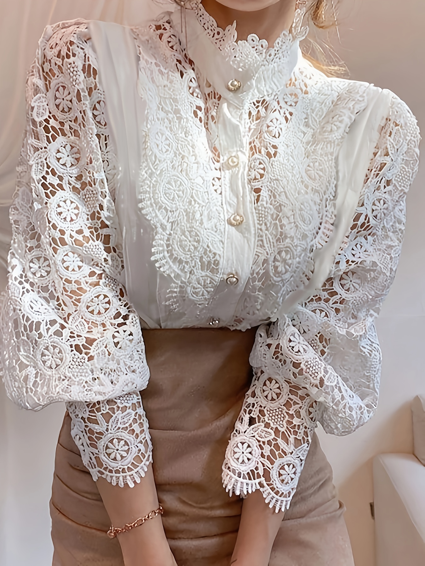 lace blouses sold on Temu Canada