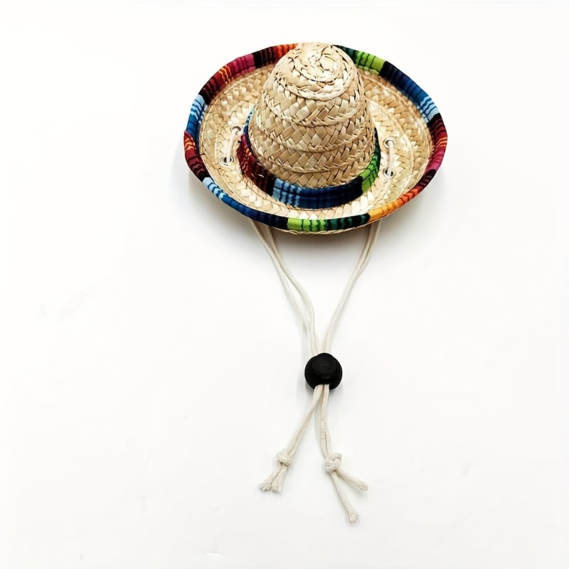 Sombrero Hüte Für Hunde – 3 Stück, Stroh-Optik, Für Fiesta & Karneval