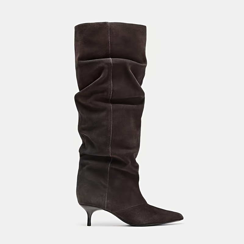 TEMU Slouch Boots Women's Boots Single Boots