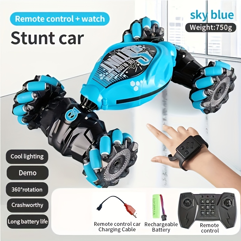 E-shop Ferngesteuertes Offroad-Stunt-Auto, als Weihnachts- oder Schulanfangsgeschenk. Mit Allradantrieb für Outdoor-Spaß und Licht und Musik. Inklusive