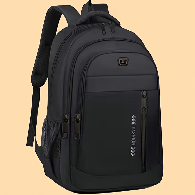 

Stylish Men's Nylon Backpack - Large Capacity, Daily & Travel, Fits Laptops