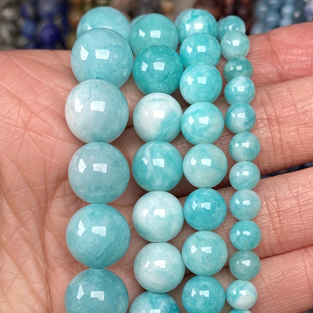 

Lomuine Natural Stone Beads, 6mm-10mm Round Polished Beads For Making - Bracelets & Necklaces, Jewelry Creation | Vibrant Bead Design | Smooth Texture Beads, Beads For Jewelry Making