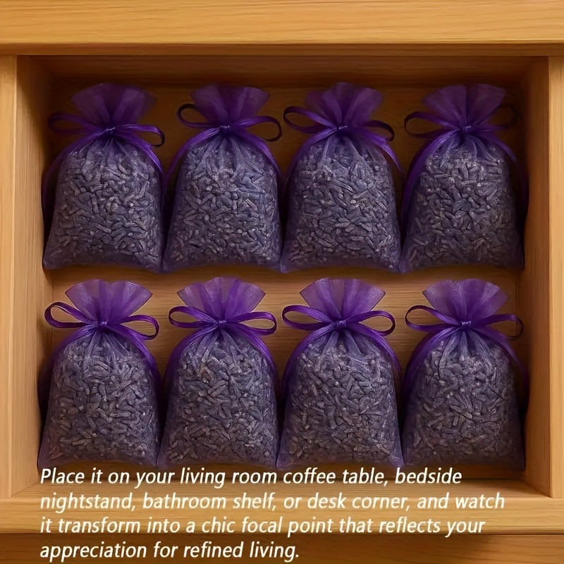 Natural Premium French-Style Lavender Sachet Set, 4pcs, Drawer and Wardrobe Fragrance Bags, Purple. The Best Gift for Girls. A Home Essential. Authentic 5A Grade Lavender Flower Seeds
