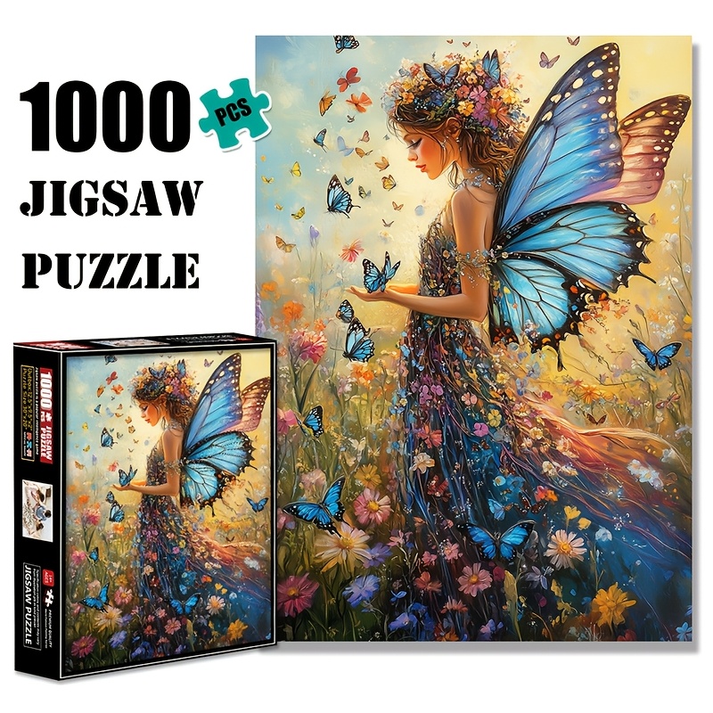 

1000pcs Winged Fairy , Cardboard Material, Challenging Diy Brain Game, Interactive Family Activity, With Ideal Gift For Adults 14+