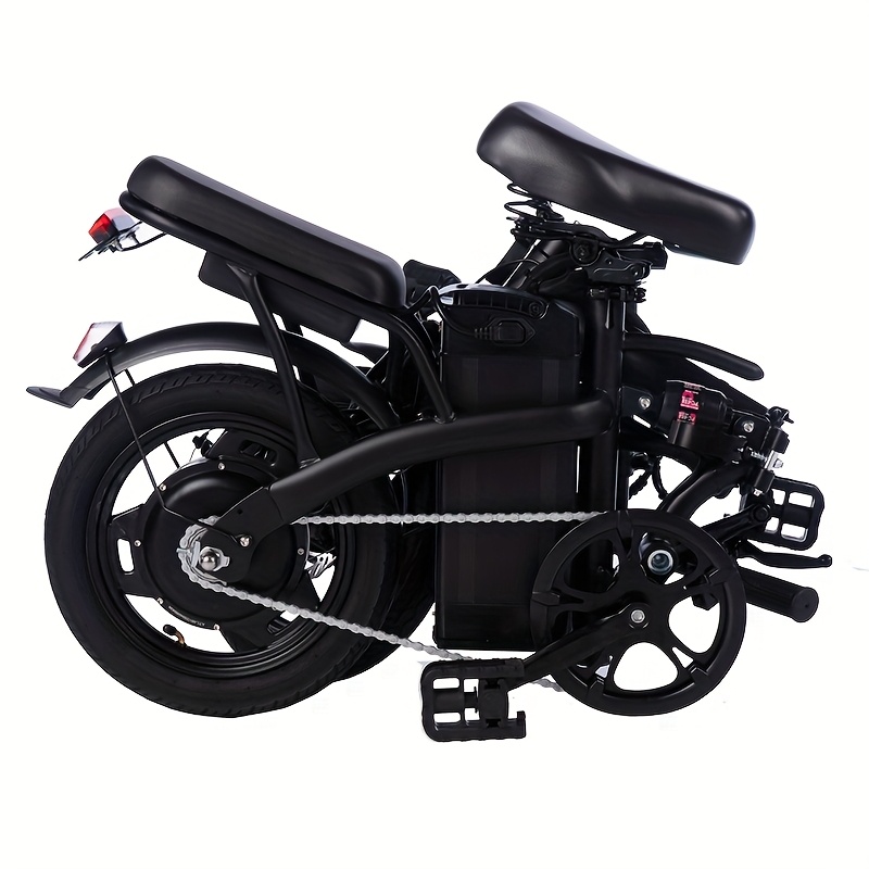 14-Inch Foldable Electric Bike with 48V Lithium Battery, 19 MPH Max Speed, 330 lb Capacity, Multiple Accessory Options