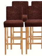 4 6pcs large maple leaf jacquard texture stretch low stool covers spandex removable and washable low back chair protection covers friendly to pets suitable for home kitchen hotel