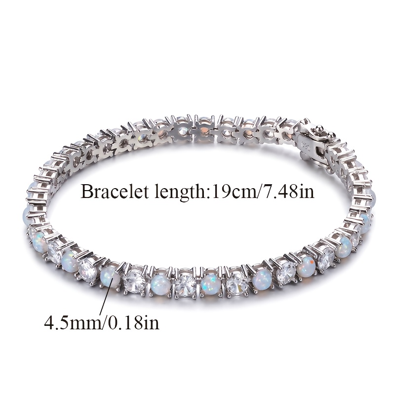 Image of 925 Silver Men's Bracelet, Men's Jewelry, Inlaid With Exquisite 5a Synthetic 5a Zirconia, And , Father's Day Gift, Valentine's Day Christmas Gift, Exquisite Gift Box Packaging.