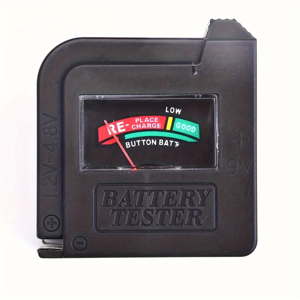 TEMU BT-860 Tester Portatile per Batterie Compatibile con 9V, 1.5V AA, AAA, Batterie a - Misuratore di Tensione Batteria, Nessuna Alimentazione