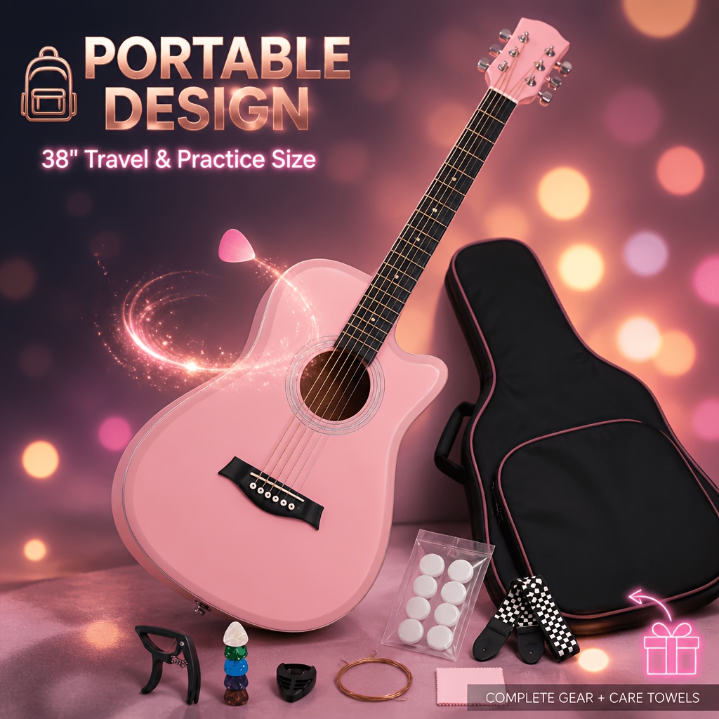 38 Inch Cutaway Acoustic Guitar Suitable for Music Class Learning... product image 10