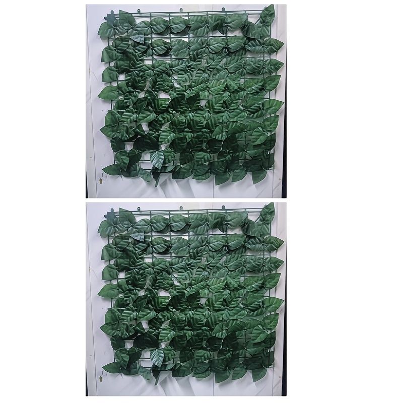 TEMU [2.5d] 2pcs Real Plastic Garden Fence - Rustic Style Green Vine Design, Weather-resistant Outdoor Decoration. Suitable For Patios, Courtyards,