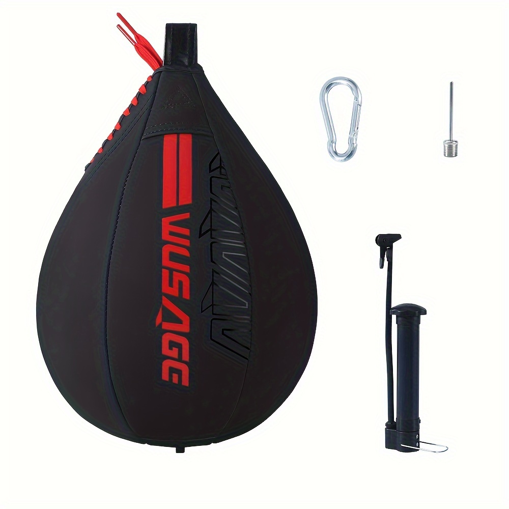 Image of Boxing Speed Bag - Pu Leather Speed Punching Ball - Heavy Duty Hanging Swivel Ball For Gym & Mma Muay Arts Training Sports Fitness-punching For Speed Reflection Ball