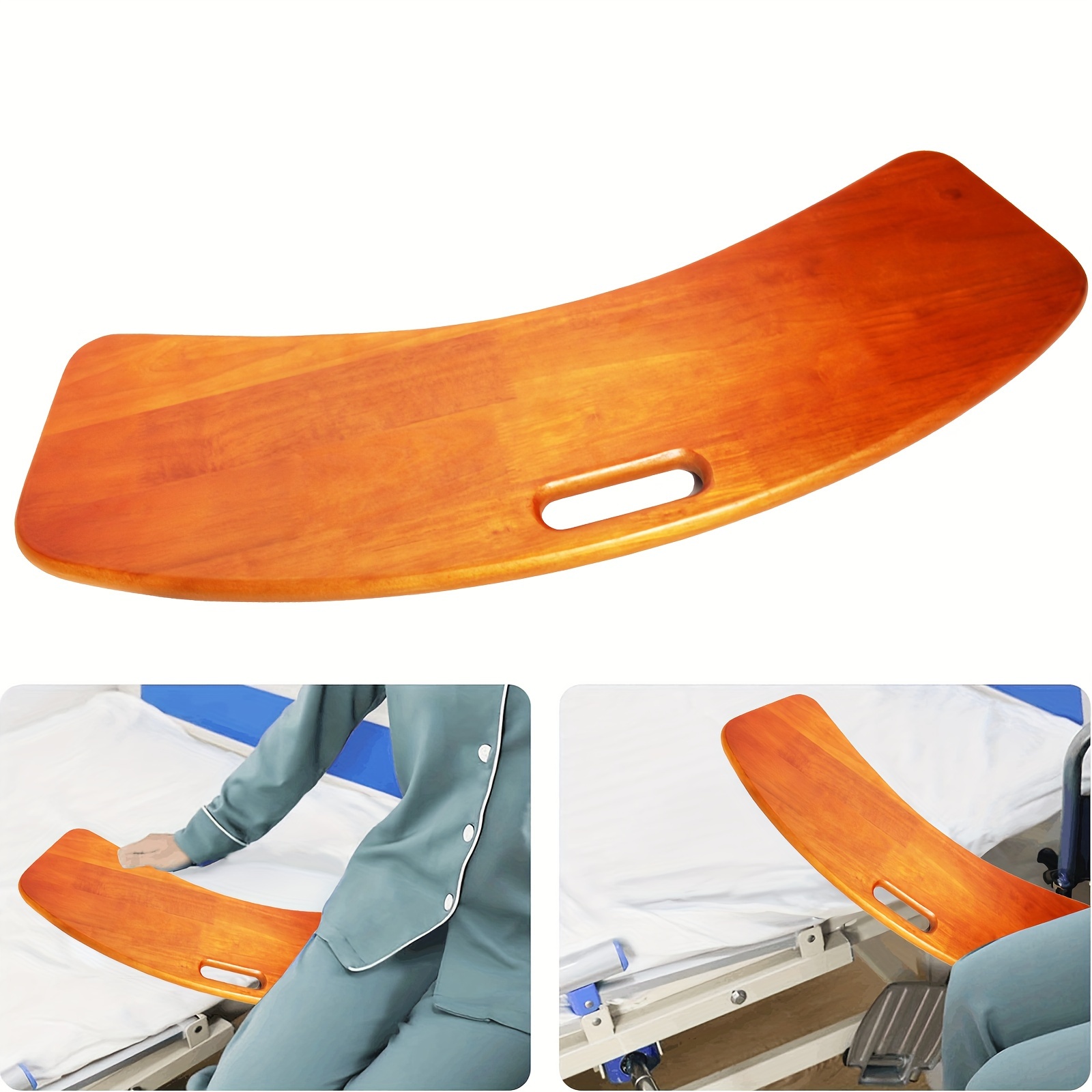 

Slide Transfer Board, Wooden Slide Assist Device For Transferring Patient Or Handica From Wheelchair To Bed, Couch, Toilet, Car, Patient Slide Board, Sliding Board Hold Up To 440lbs